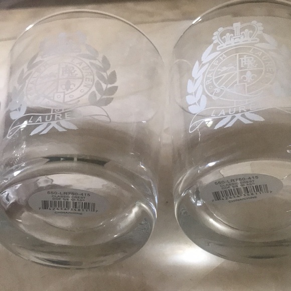 Dining Ralph Lauren Home Drinking Glasses Classic Crest Set Of 2